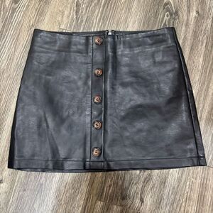 Forever 21 Girls Black Vegan Leather Skirt